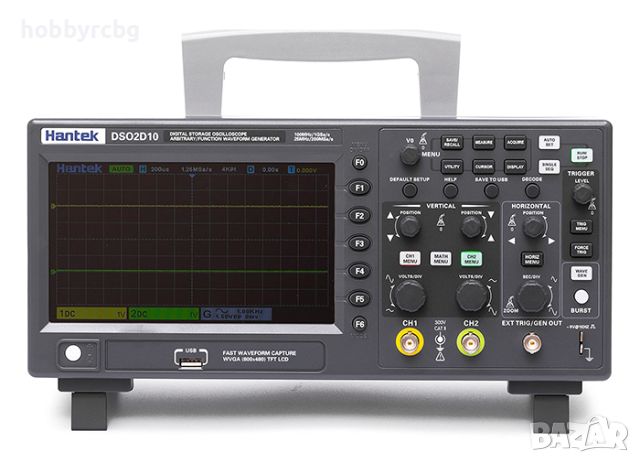 Двуканален осцилоскоп 100 MHz, вграден генератор UART/RS232, снимка 1 - Други инструменти - 46168553
