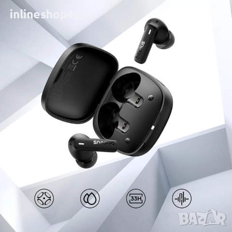 Безжични Bluetooth слушалки Baseus Bowie E19, TWS, Черни, снимка 12 - Bluetooth слушалки - 52554131