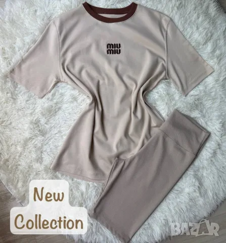 дамски комплекти тениска miu miu къс клин рипс , снимка 5 - Комплекти - 50332373