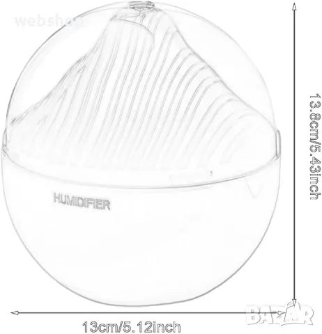 Овлажнител на въздух , Арома дифузер с ефектен дизайн, 400ml, снимка 5 - Овлажнители на въздух - 48245349