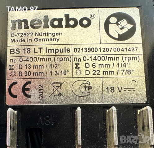 Metabo BS 18 LT impuls - Акумулаторен винтоверт 18V, снимка 8 - Винтоверти - 45025797