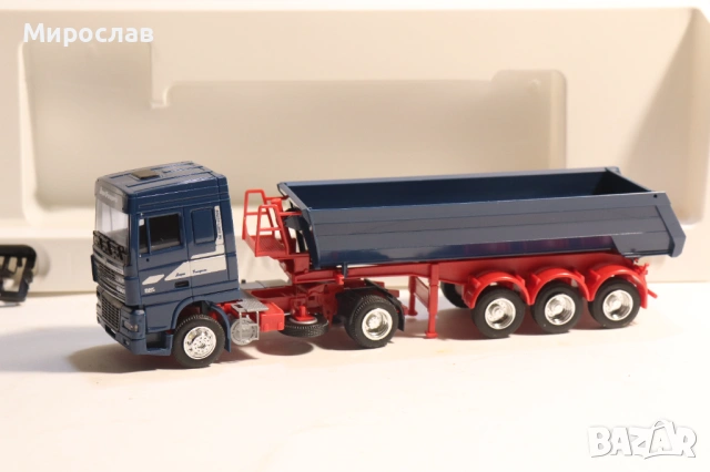 AWM H0 1/87 DAF XF САМОСВАЛ KАМИОН МОДЕЛ TIR ГОНДОЛА, снимка 3 - Колекции - 53732346