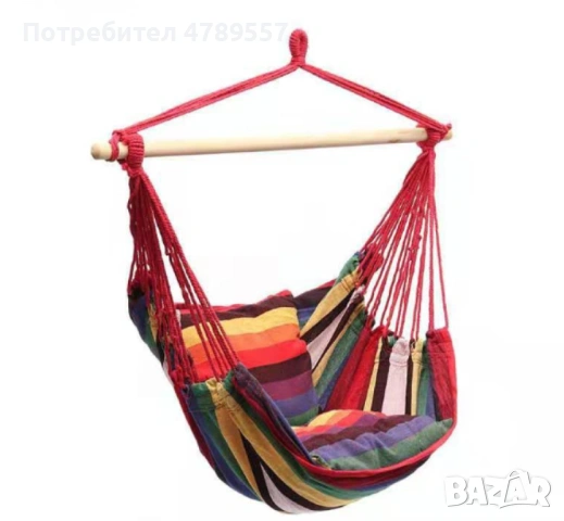 Голям хамак с въжета. Издръжливост до 150 кг, снимка 4 - Други стоки за дома - 54138081
