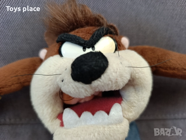Винтидж плюшена играчка за сноуборд Taz Looney Tunes, снимка 4 - Плюшени играчки - 52501411
