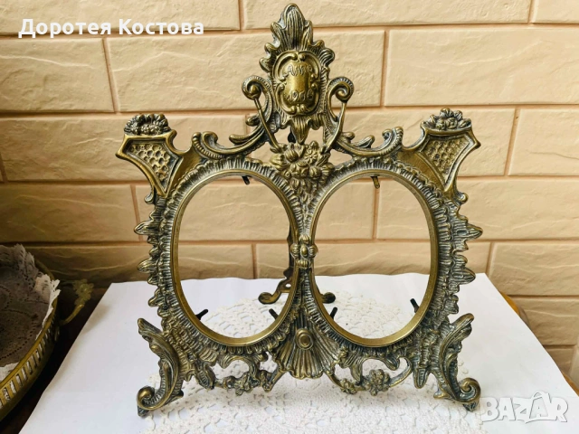 Красива 2-на месингова рамка от Англия