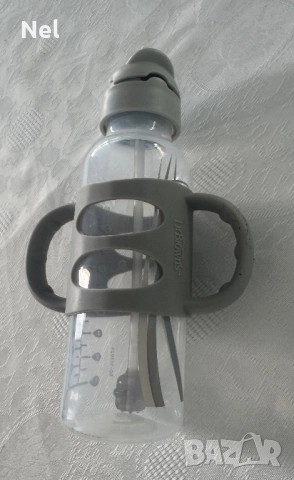 Бебешки шишета - сламка и лъжичка, снимка 3 - Прибори, съдове, шишета и биберони - 39869667