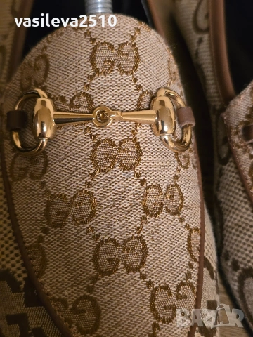 Gucci дамски обувки от естествена кожа , снимка 10 - Дамски ежедневни обувки - 53892310