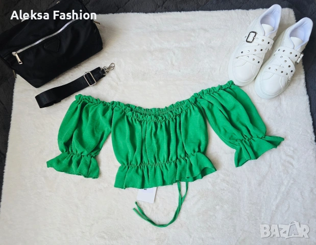 Дамска зелена блуза , снимка 2 - Блузи с дълъг ръкав и пуловери - 47560505