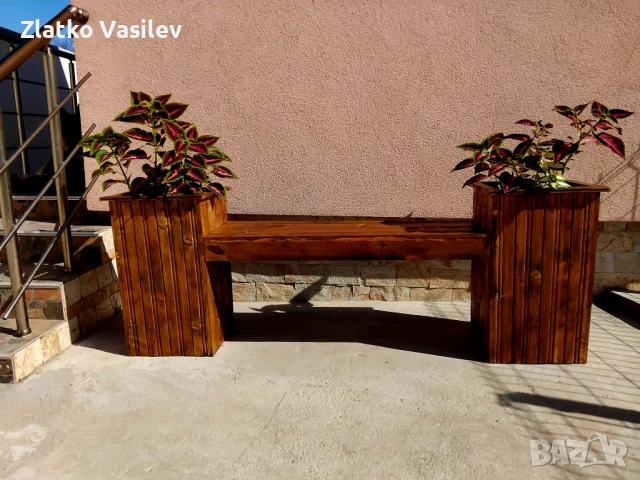 Пейката с две кашпи , снимка 5 - Вази - 53926985