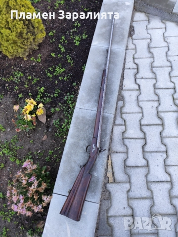 Автентична капсулна пушка с микелет и дамаскова цев, снимка 6 - Антикварни и старинни предмети - 52788304