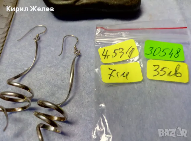 АРТИСТИЧЕН СТИЛЕН МОДЕЛ ФЕЕРИЧНИ СРЕБЪРНИ ОБЕЦИ СРЕБРО 925 РЪЧНА ФИНА ИЗРАБОТКА 30548, снимка 5 - Обеци - 50337179