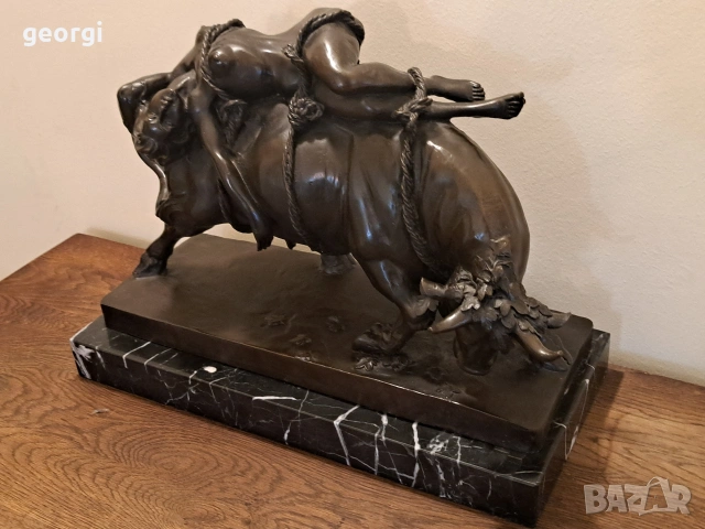 масивна бронзова пластика "Похищението на Европа", снимка 2 - Декорация за дома - 53302508