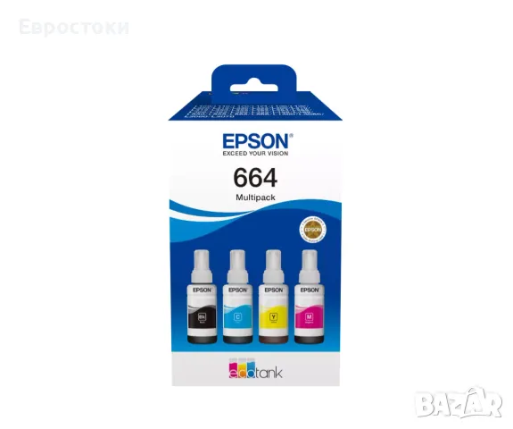 Мастило EPSON 664 EcoTank 4-colour Multipack C13T66464A (280 мл.), снимка 1