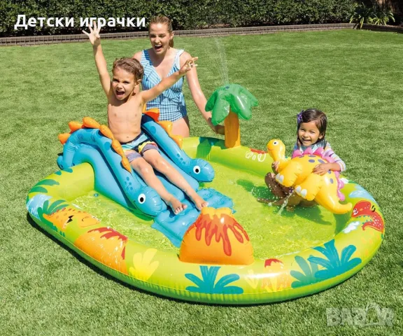 Надуваем център за игра Intex Little Dino Дино, 191х152х58 см, PVC, за деца
