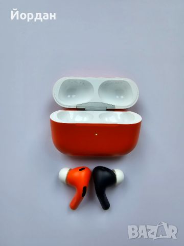 Оригинални Apple Airpods Pro 2 Уникални Поръчково Боядисани Custom Orange Black, снимка 5 - Bluetooth слушалки - 45832928