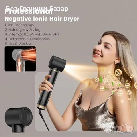 Нова 5 в 1 четка с топъл въздух за коса жени – къдри, суши, изправя , снимка 3 - Други - 49693359