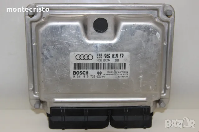 Моторен компютър ECU Audi A4 B6 / 038 906 019 FP / 038906019FP / 0 281 010 729 / 0281010729, снимка 1 - Части - 47148297