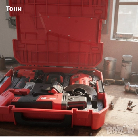 Комплект 2 в 1 KraftRoyal Red Mx Fuel 36V – ъглошлайф + гайковерт, 2x 8Ah батерии , снимка 5 - Куфари с инструменти - 52797370