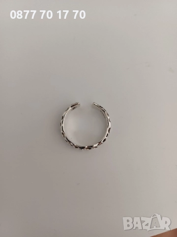 Сребърен пръстен-халка 925 чистота на пробата, снимка 3 - Пръстени - 52179122