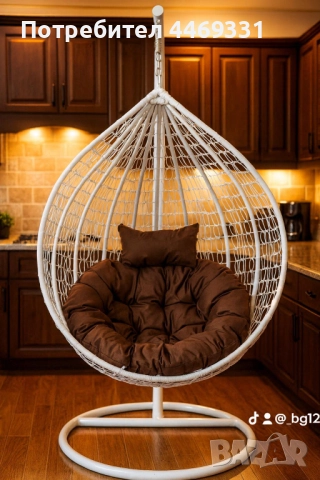 Градинска висяща люлка тип гнездо,яйце–Промоция!