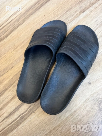 Оригинални черни мъжки чехли Adidas ! 46 н, снимка 7 - Мъжки чехли - 51229066