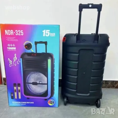 Караоке Bluetooth Тонколона, Безжичен Високоговорител С 2 Микрофона, снимка 3 - Bluetooth тонколони - 49720538