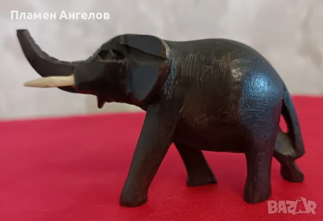Дървено слонче, фигурка, статоетка, снимка 1