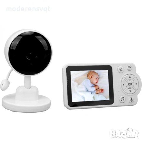 Бебефон, Бебешки видеомонитор, 2,8 инча, разпознаване на звук