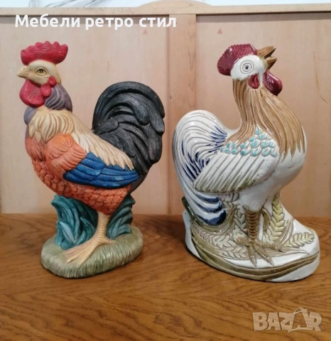 Красиви декоративни фигури на петли, изработени от висококачествена керамика., снимка 5 - Декорация за дома - 53957374