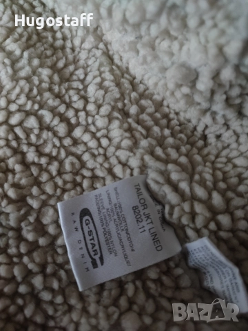 Оригинално G-star мъжко топло дънково яке с подплата L, снимка 3 - Якета - 52562103