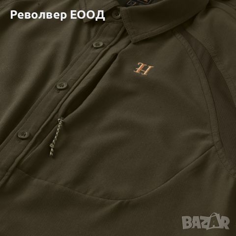 Риза Harkila - Herlet Tech, в цвят Willow green, снимка 3 - Екипировка - 45337714