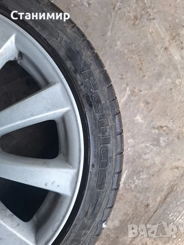 Оригинални Тойота 17-ки 5/114.3 прахово боядисани с гуми.