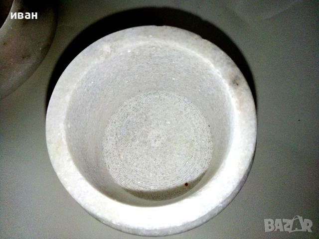 Комплект стари мраморна ваза + пепелник, снимка 3 - Антикварни и старинни предмети - 52921156