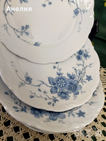 Mitterteich Bavaria нежност в синьо , снимка 5 - Чаши - 51846459