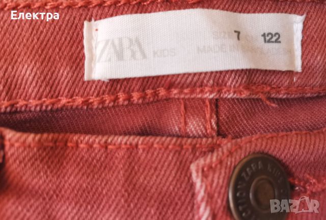 Лот от дънкови къси панталони Zara 7 год 122 см. и тениска , снимка 3 - Детски комплекти - 46295155