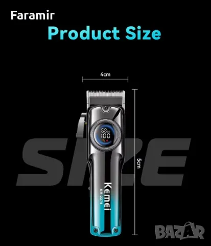 Професионална машинка за подстригване Kemei KM-2279, Черна, снимка 3 - Машинки за подстригване - 49796838