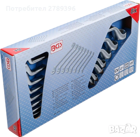 комплект звездогаечни ключове тип "лула" 8 бр., снимка 5 - Ключове - 54164936