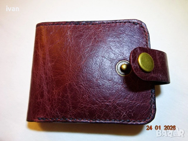 мъжки портфейл от естествена кожа /ръчна изработка/