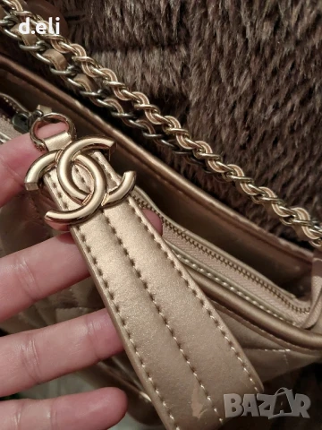 Ш анелl Нова чанта Златист цвят, снимка 3 - Чанти - 50989876