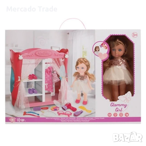 Комплект кукла Mercado Trade, С гардероб и аксесоари, снимка 3 - Кукли - 52842251