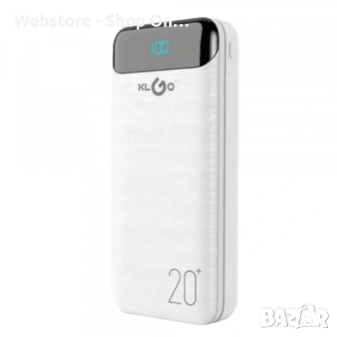 Преносима батерия KLGO KP-89 POWER BANK, 10000/20000mAh с LED дисплей, снимка 8 - Външни батерии - 53600467