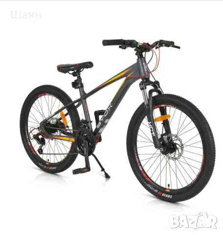 Детски алуминиев велосипед 24” Byox Clasher – Shimano скорости, дискови спирачки!