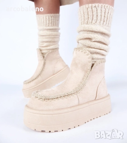 Дамски снежни боти на платформа с декоративна бродерия Alwena, 4цвята , снимка 4 - Дамски боти - 52554822