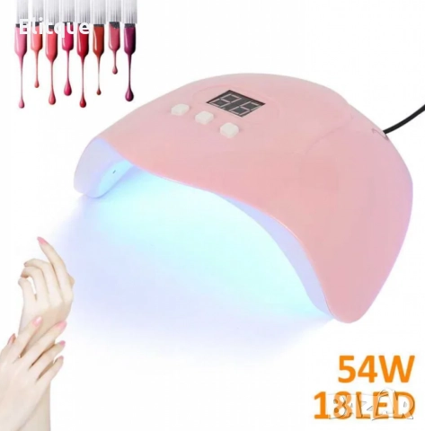 Професионална 54W UV LED лампа за нокти с таймер SUN X4, снимка 2 - Продукти за маникюр - 52606709