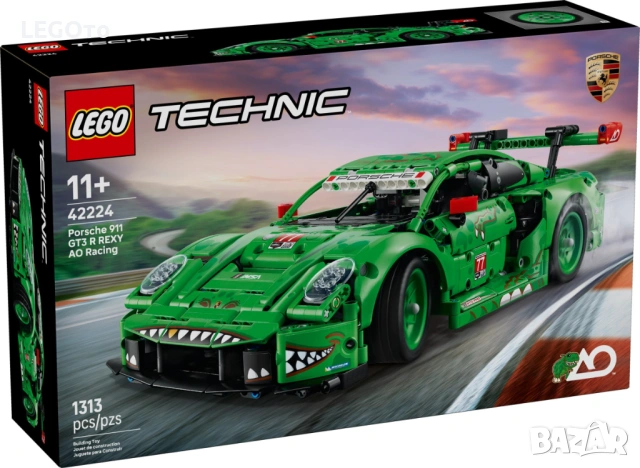 НОВО ЛЕГО 42224 ЛЕГО ТЕХНИК - Кола Porsche 911 GT3 R REXY AO Racing LEGO 42224 TECHNIK - Porsche 911