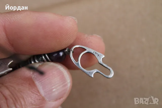 Дамско сребърно колие с аметист , снимка 9 - Други ценни предмети - 49798215