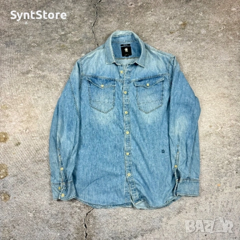 Оригинална мъжка дънкова риза G-Star RAW – Размер XL – Slim Fit