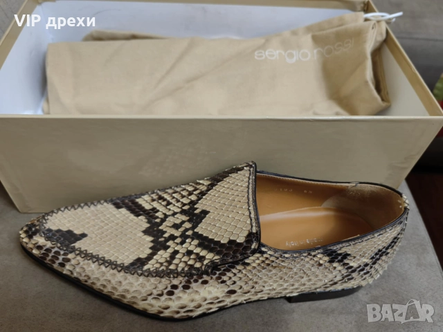Мъжки обувки Sergio Rossi Piton Змийска кожа, снимка 5 - Ежедневни обувки - 52687818