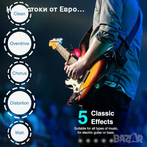 LEKATO Мини китарен усилвател, акумулаторен джобен усилвател, снимка 2 - Ресийвъри, усилватели, смесителни пултове - 54012046