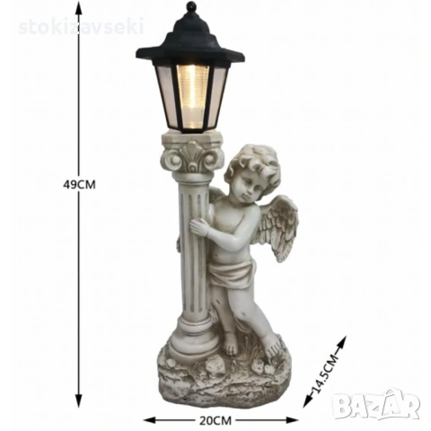 Соларна лампа ангел - елегантна декорация за всеки двор, снимка 5 - Градински мебели, декорация  - 54083145